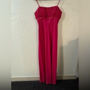 Y2K Morgan & Co Fuchsia Maxi Evening Prom Cocktail Dress Size 7/8
